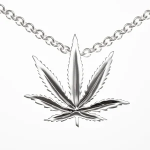 STERLING SILVER SATIVA LEAF CLASSIC NECKLACE