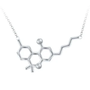 Sterling Silver Weed Jewelry Molecule